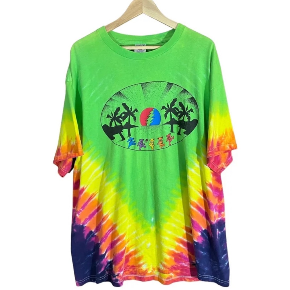 Vintage 90’s Grateful Dead Band Tie Dye t-shirt Multicolored sz XL Jerry Garcia
